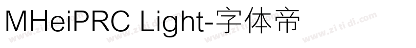 MHeiPRC Light字体转换